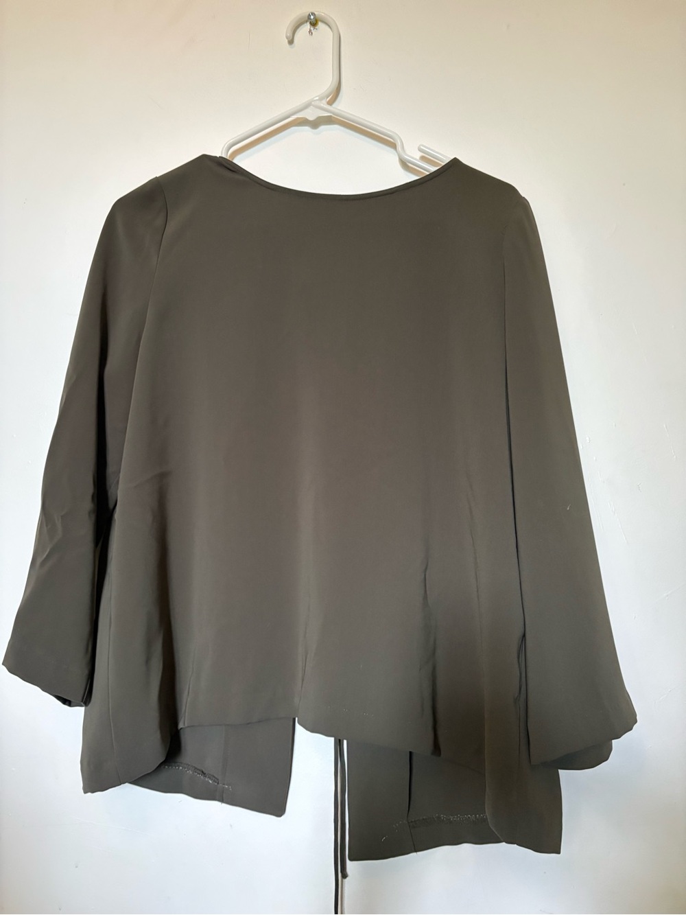 OAK + FORT Olive Green Long Sleeve Flow Blouse